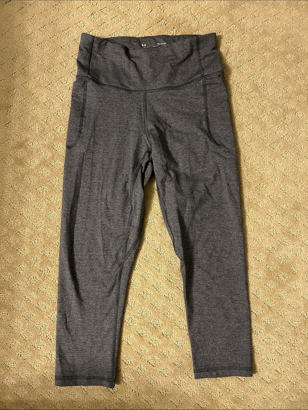 Under Armour Dark Heather Gray Leggings, Small